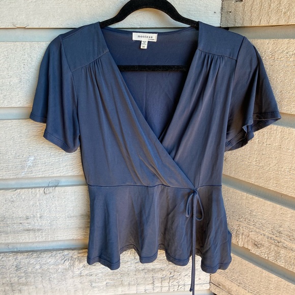 Fluttery Blue Top - Picture 1 of 3